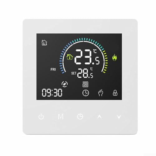 Termostato digital manual para habitación, termostato programable para calefacción por suelo radiante, con control personalizable para calefacción fiable (blanco)