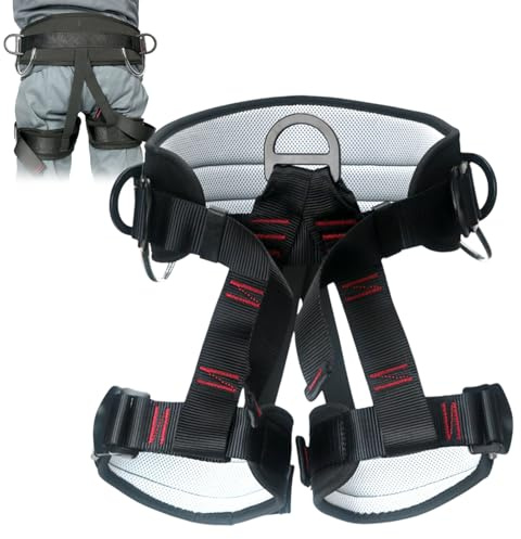Imbracatura Da Arrampicata Regolabile Mezzo Corpo - Cintura Di Sicurezza Professionale Per Alpinismo, Salvataggio Antincendio, Arrampicata Su Roccia, Speleologia | Confortevole Imbracatura Traspirante