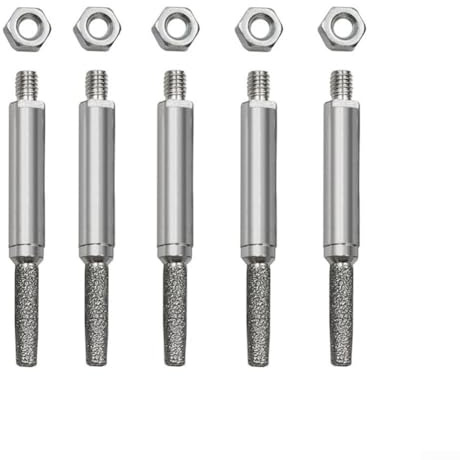 5-Piece Cylindrical Burr Chainsaw Sharpening Kit with 4mm 5mm 6mm Grinding Heads for Electric Chain Saw Sharpeners(5PCS 4mm)