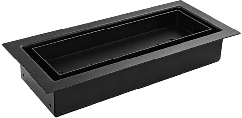 4X10 Flush Floor Vent Covers, Heavy Duty Steel, Flush Mount Floor Vent Cover for Floor or Wall Installation, Floor Vent with Tray and Adjustable Airflow, Modern Low-Profile Air Vent for HVAC (1)