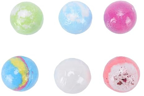 FILFEEL 6 Palline Bagnoschiuma con Giocattoli a Sorpresa, Bombe Bagno Frizzanti per Bambini, Giocattoli Bagno Colorati per la Pulizia