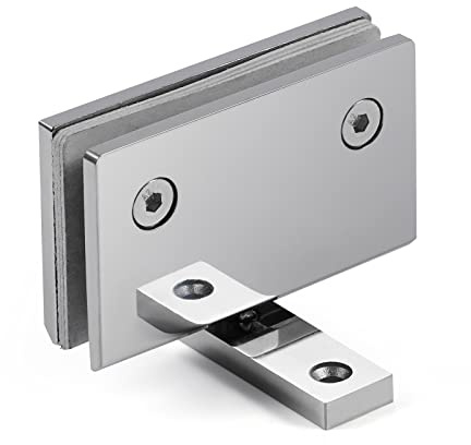 Ranbo Heavy Duty 360 Degree Shower Glass Door Pivot Hinge,Solid 5mm 304 Stainless Steel,Top and Bottom Mount,for 5/16-1/2 (8mm-12mm) Frameless Doors,One-Piece Precision Cast, Polished Chrome,1 PC