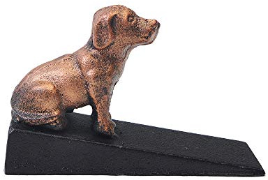 TentHome Tiere Türstopper Boden Landhaus Gusseisen Deko Türkeil rutschfest Türpuffer Schwarz Türhalter Kinder Möbelkeile (Hund) | Landhaus Türpuffer Tiere Dekorativ Möbelkeile Türkeil Schwarz