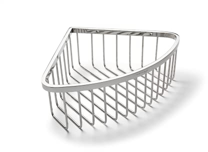 Sagittarius One 80S1 Duschkorb Ecke | Duscheckregal Chrom | Eckregal Dusche | 8cm Tiefer Duschablage Ecke Edelstahl | Duschregal Eckregal Bad