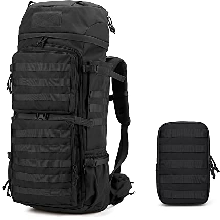 Mardingtop 75L Taktischer Rucksack Trekkingrucksack mit Regenhülle，Zubehör Pouch Wanderrucksack Großen Kapazität Backpack Outdoor Rucksack für Trekking,Wandern und Camping