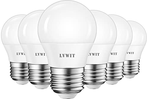 LVWIT E27 LED 6.5W ersetzt 60W Glühlampen, Warmweiß 2700K, G45 LED Leuchtmittel, 806lm, matt (6er Pack)
