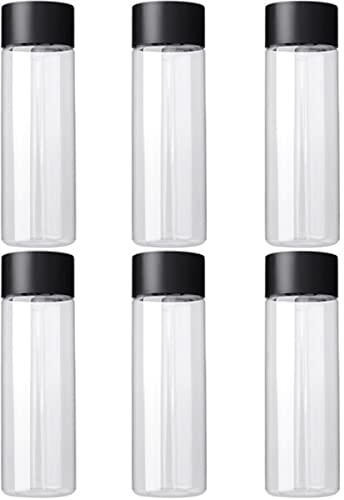 6 Pezzi Confezione Bottiglie Succo, Bottiglie per Bere, Bottiglie Succo Trasparenti, Adatte per tè al Latte, Succhi e Altre Bevande(Trasparente)