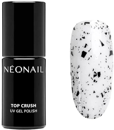 NEONAIL UV Nagellack Top Coat Gel UV Top Crush Black Gloss 7,2 ml NEONAIL Überlack Für Nägel UV Lack Glitter Gel Nägel Nageldesign