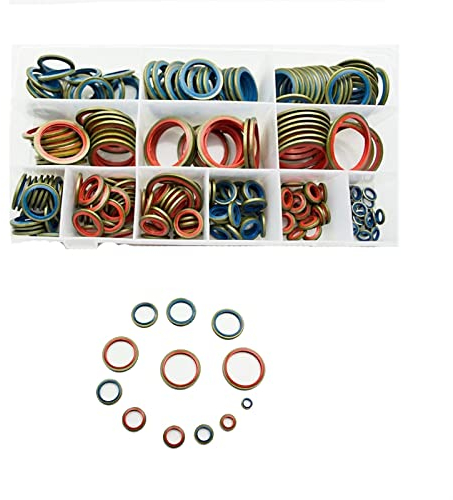 Gummi-O-Ring-Sortiment, 12 verschiedene Größen, sortiertes Dichtungsset, widersteht Öl und Hitze, rundes O-Ring-Gummi-Sortiment, Dichtungssatz for Auto, Sanitär und Wasserhahn ( Color : 245 PCS )