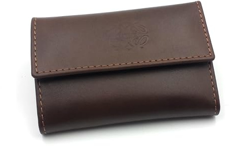 franartPiel - Portallaves de cuero, estuche organizador de ocho llaves con refuerzo interior de piel - Llavero para hombre y mujer hecho en Piel Ubrique (Marrón)