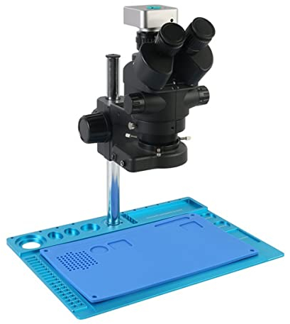 Mikroskopzubehör 7x - 45x. Simul-Focal-Trinokular-Stereomikroskop USB 1080P 36MP 10.1 LCD Monitor Haltbarkeit und zuverlässige Leistung(7-45x A)