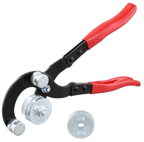 QWORK® Cintreuse pour Tubes en Cuivre et Aluminium - Diamètres 4mm, 6mm, 8mm, 10mm – 0~180 Degrés (3/16, 1/4, 5/16, 3/8)