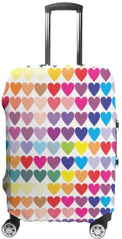 Highdi Kofferhülle, Elastisch Reise Kofferschutzhülle Reisekoffer Koffer Schutzhülle, Regenbogenmuster Kofferhülle Kofferschutzhülle, Kratzfest Kofferschutz (Liebe,L (26-28 Zoll))