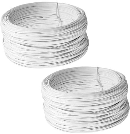 ANDRESLAD Drahtbindedraht Gartendraht 2 Rollen 55m PVC Umwickelter Draht Zur Pflanzenstütze