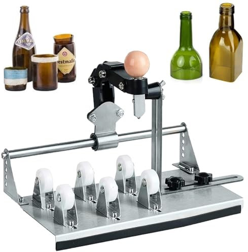 Glasflaschenschneider, DIY-Glasschneider-Set, Flaschendicke: 2–8 mm, DIY-Flaschenhals, quadratische Flasche, Weinflaschenschneider zum Schneiden von Wein, Bier, Einmachgläsern, Whiskey, runden