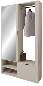 Mirjan24 Garderoben-Set Raldento mit Spiegel (Cashmere)
