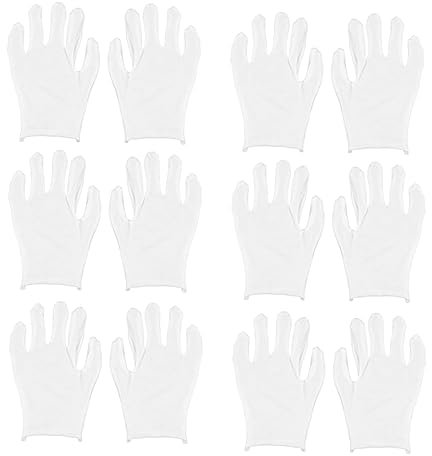 OSALADI Handschuhe 20 Paar Weiße Baumwollhandschuhe Feuchtigkeitsspendende Arbeitshandschuhe Zum Reinigen