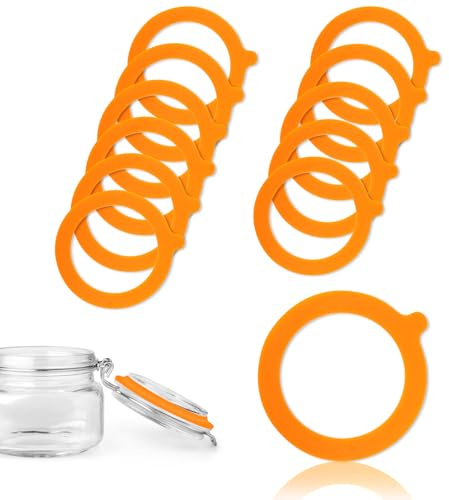 12 Stück gummiringe für einmachgläser 70x96mm weck gummiringe Orange Weich