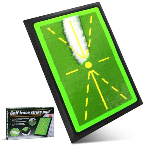 Ykall Golf Mat with Instant Swing Feedback, Indoor/Outdoor | Instant visual feedback on swing path & strike. Non-slip base protects floors. Unroll & use instantly – no setup.