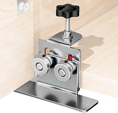 Youngwier Plantilla para Bisagras de Muebles - Herramientas De Gabinete Para Montaje Preciso - Posicionador De Precisión Con Sujeción Ajustable Y Plantilla De Montaje Para Cocina Hogar Baño Garaje Y
