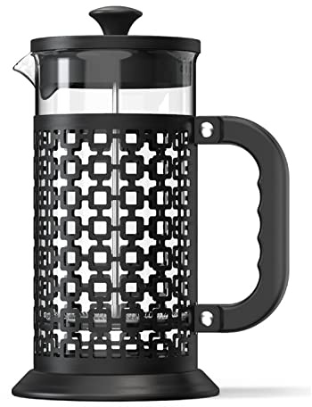 Cafetera de prensa francesa de 1000 ml con calor manual de borosilicato para café, té, cafetera de acero inoxidable 304, prensa de café para el hogar