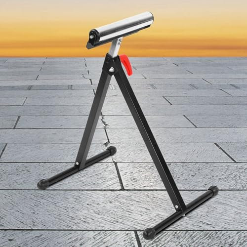 Tihebeyan Supporto a Rulli Regolabile Pieghevole per il Banco di Segatura, Base in Acciaio