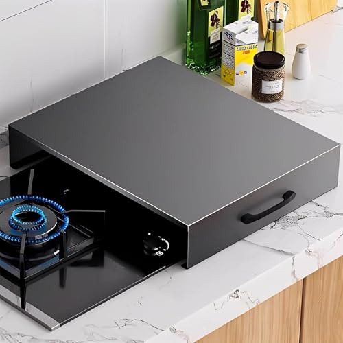 Lagergestelle für Elektroherde, Herdabdeckplatte Herdplattenabdeckungen für Gasbrenner für Gas- und Elektroherde Erweiterung des Küchenbereichs(Gray,35x40x7cm)