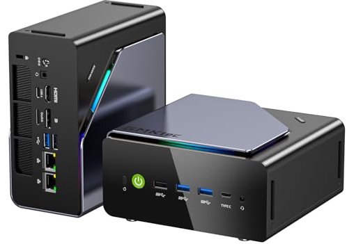 Mini Gaming PC AMD Ryzen 7 H 255 (Upgrade 8745HS, 4.9 GHz), Mini PC barebone (NO DDR, NO SSD) Suppoprt DDR5, PCIE 4.0x4, Micro-PC mit USB4.0|2.5G LAN|Quad 4K Display|Oculink–für Gaming und Business
