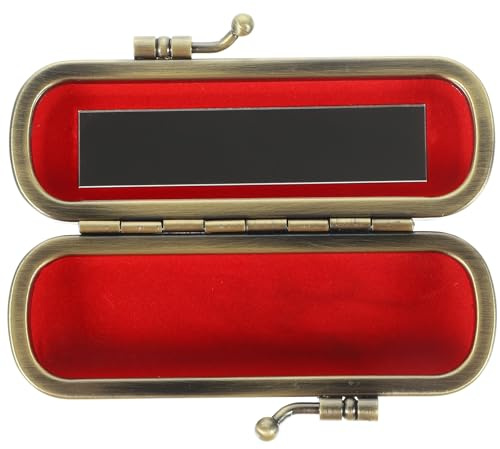 GLEAVI Étui à Rouge à Lèvres en Flanelle Miroir Portable et Vintage Petit Organisateur de Rouge à Lèvres pour Femme Accessoire de Voyage Pratique et Élégant Couleur