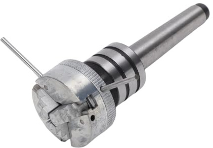 Generic Mandrin de Tour à Bois à 3 Mâchoires MT2, Tige D'arbre Réglable, Auto-centrage, Plage de Serrage de 10 à 35 Mm, Alliage D'aluminium pour Mini Tours, Outils de Travail du Bois