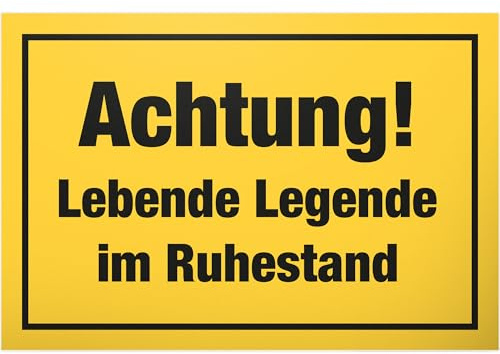 DankeDir! Achtung Lebende Legende im Ruhestand - Schild Abschiedskarte Ruhestand Geschenkidee Abschiedsgeschenk Kollegen Rente Geschenk Verabschiedung - Abschied Arbeitskollege Büro