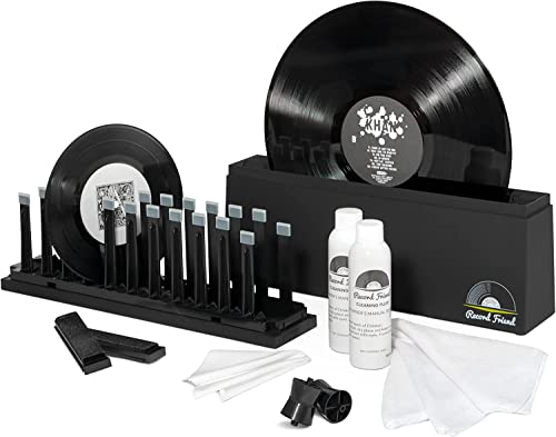 Big Fudge Kit Nettoyage Vinyles - Machine à Laver pour Vinyle avec Solution de Lavage Vinyle, Brosse Intégrée, Rack de Séchage - Nettoyeur a Disque Professionnel