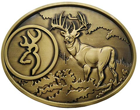 Xwest Whitetail Deer Belt Buckle Buck Hunter Buckmark Buckles Bronze Color Gürtelschnallen