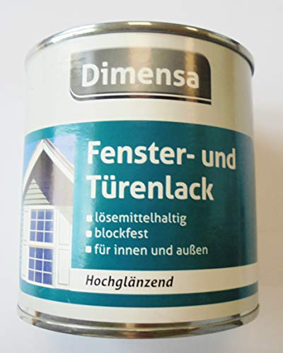 Dimensa 375ml, Fenster- und Türenlack weiß, Hochglänzend, lösemittelhaltig, für innen und außen