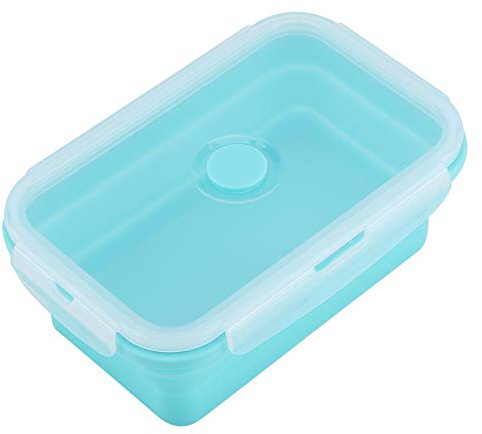Haofy Contenitori Silicone Pranzo Pieghevoli 1200ML Microonde Congelatore Lavastoviglie 2 Dimensioni Viaggio Escursione Campeggio Picnic Adatto Uso Quotidiano