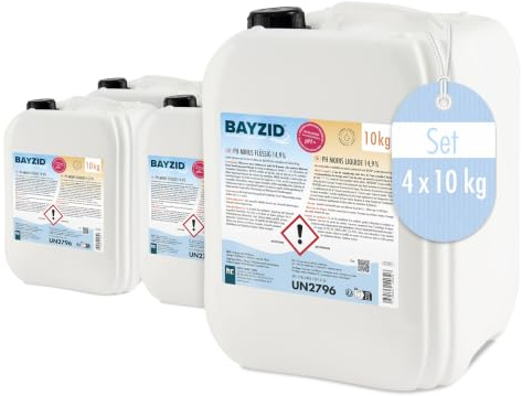4 x 10 kg BAYZID pH Senker Minus 14,9% von Höfer Chemie für Pool & Schwimmbad zur Senkung des pH Werts