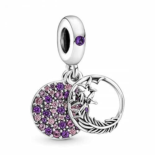PANDORA Pavé Feder Charm-Anhänger aus Sterling-Silber mit Zirkoniasteinen Moments Collection