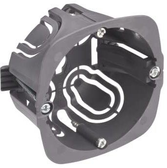 DEBFLEX 718005 Einbaudose, 1 Post, 10 Stück, Durchmesser 67 mm, Tiefe 40 mm, Farbe: Grau