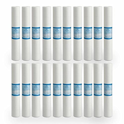 Bellerofonte Sedimentfilter Wasserfilter schmelzgeblasene 20 Zoll 10 Mikron in Polypropylen. Entfernt Sand, Rostpartikel und schwebende Verunreinigungen bis zu 10 Mikron, 20 Stücke