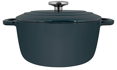 Cosy & Trendy - Olla de hierro fundido esmaltado (4,55 L, 24 cm), color verde