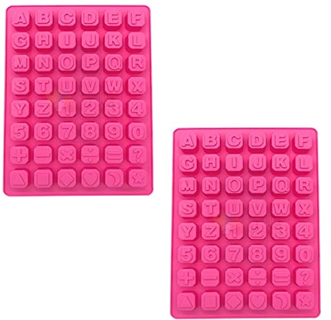 Silikon-Backformen, 48 Stück, Buchstaben, Alphabet, Schokoladenform, Kuchenbackform, handgefertigt, Eiswürfel, Süßigkeiten, Seife, Dekorationswerkzeug, 2 Stück