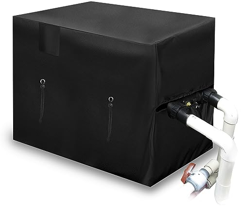 Copertura per pompa per piscina, copertura per riscaldatore per piscina, copertura per pompa di calore in tessuto Oxford 600D, impermeabile, resistente ai raggi UV e antipolvere, per pompe di calore