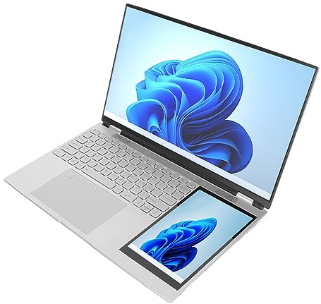 Ordinateur Portable Double écran 1920x1080 15.6 Pouces IPS 1280x800 7 Pouces IPS écran Tactile 16GB Empreinte Digitale Déverrouiller Ordinateur Portable (16 Go + 2 to Prise UE)