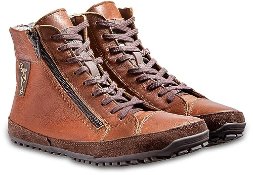 Magical Shoes Barfotaskor Alaskan, fodrade, för kvinnor och män, snörkängor, stövlar för vintern, minimalistiska halvstövlar, barfotastövlar, läderskor, vinterskor, minimala boots, 36 EU Weit
