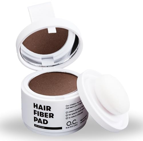 O.C. HAIRCARE Ansatzpuder zur Haarverdichtung für Frauen & Männer - für Geheimratsecken, Scheitel & Haaransatz - von führenden Salons empfohlen - 9 Farben - widerstandsfähiges Haarpuder (Hellbraun)
