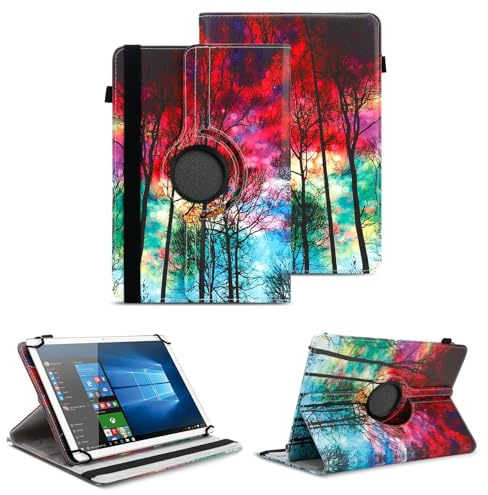 NAUC Tablet Schutzhülle kompatibel mit Telekom T Tablet / 2 Hülle 360 Grad Drehbar Tasche für Tablets ultradünne Kunstleder Tablethülle Standfunktion 360° Drehbar Tablet Case