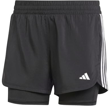 adidas Damen Pacer 3-Stripes Training Woven Shorts, Black, XL