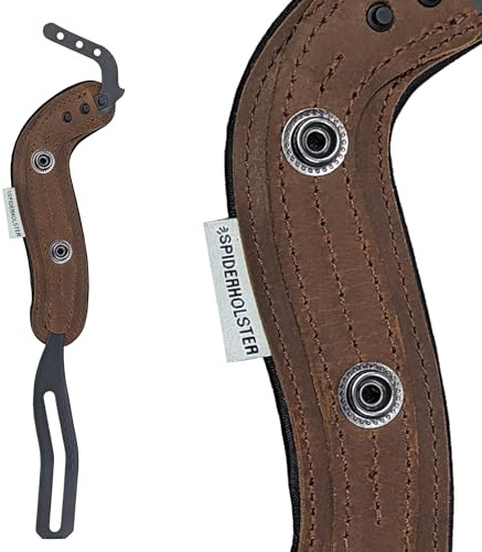 SPIDER HOLSTER - SpiderPro Kamera-Handschlaufe v2 mit Schnappmontage und optionaler Handschlaufe - DSLR und spiegellos kompatibel (Kodiak/gegerbtes Leder)