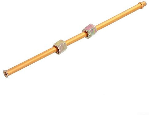 Oniissy 1 tubo di scarico in alluminio per compressore d'aria con filettatura standard G1/8, alluminio da 200 mm con estremità placcate in rame, tono rame