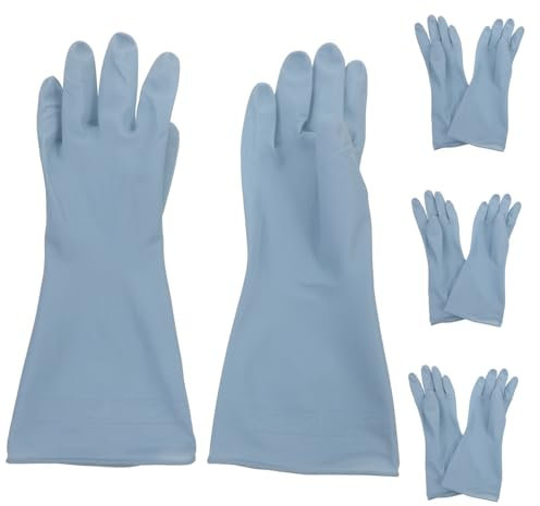 ROMISBABA 4paare Wasserdichte Gummihandschuhe Für Küche Vielseitige Reinigungshandschuhe Für Geschirr Wäsche Und Haushalt Für Sicheres Abwaschen Und Putzen